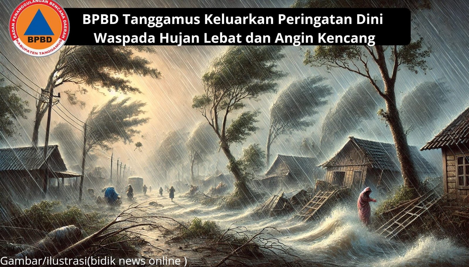 BPBD Tanggamus Keluarkan Peringatan Dini Waspada Hujan Lebat dan Angin Kencang