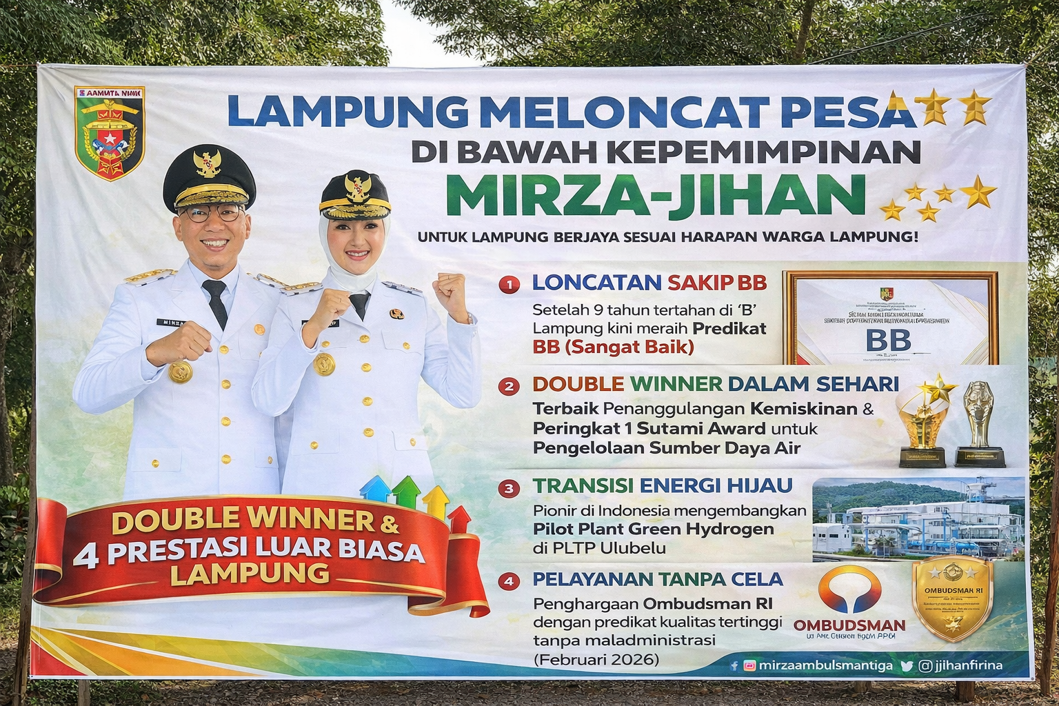 Setahun Rahmat Mirzani Djausal – Jihan Nurlela: Akselerasi Nyata Menuju Lampung Maju 2045